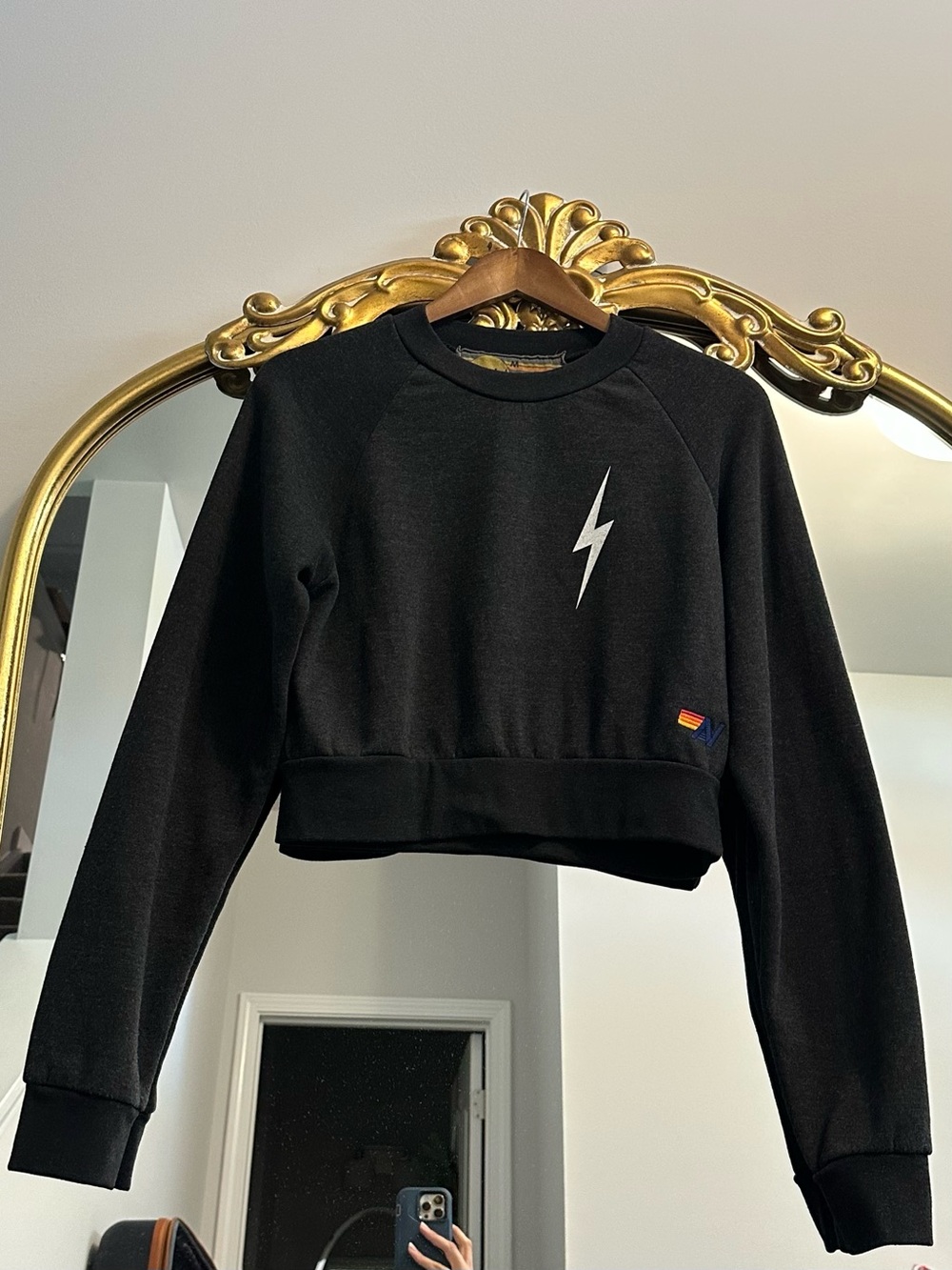 Aviator Nation Cropped Bolt Sweatshirt